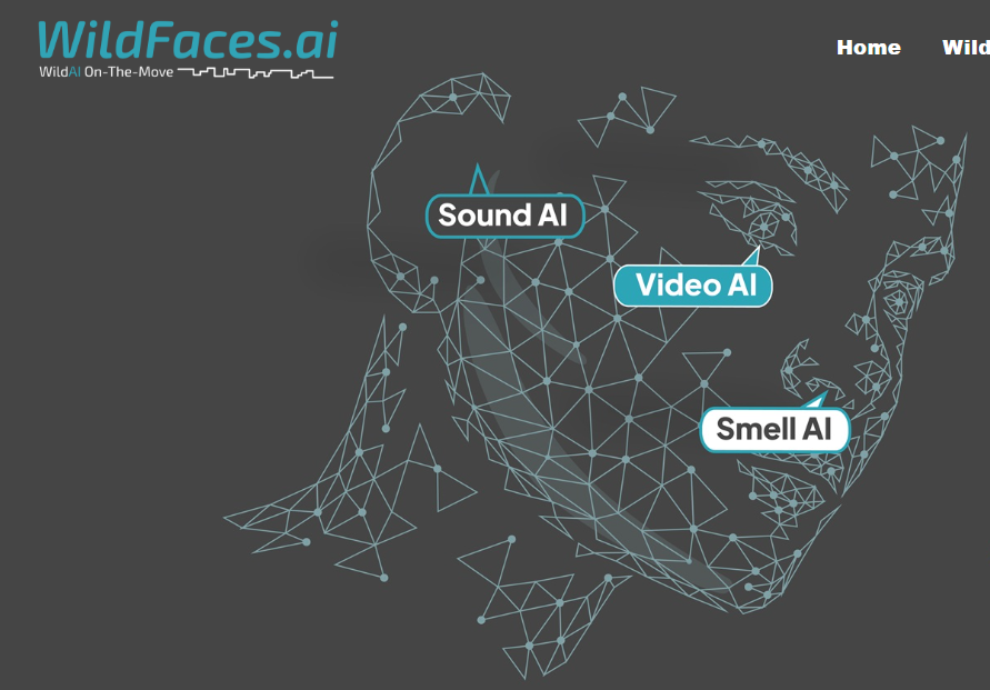 WildFaces.ai visual with Sound AI, Video AI and Smell AI